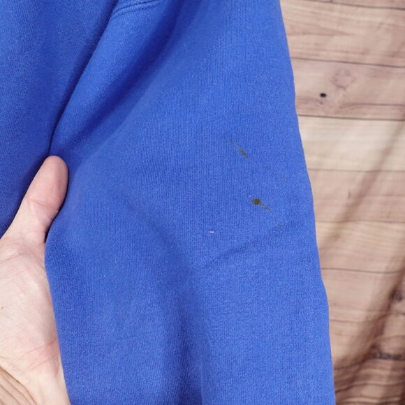 VINTAGE ST LOUIS BLUES THE GAME EMBROIDERED CREW NECK SWEATSHIRT SZ L 90s - Picture 8 of 9